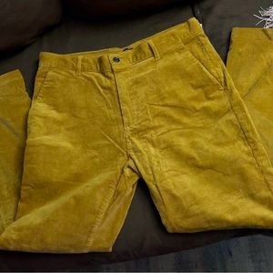 Forever 21 yellow corduroy pants NWT